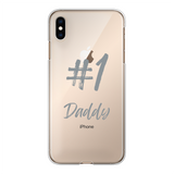 # 1 Daddy Printed Transparent Hard Phone Case: #1 Daddy