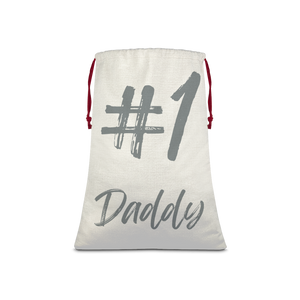 # 1 Daddy Sublimation Linen Drawstring Sack