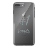 # 1 Daddy Printed Transparent Hard Phone Case: #1 Daddy