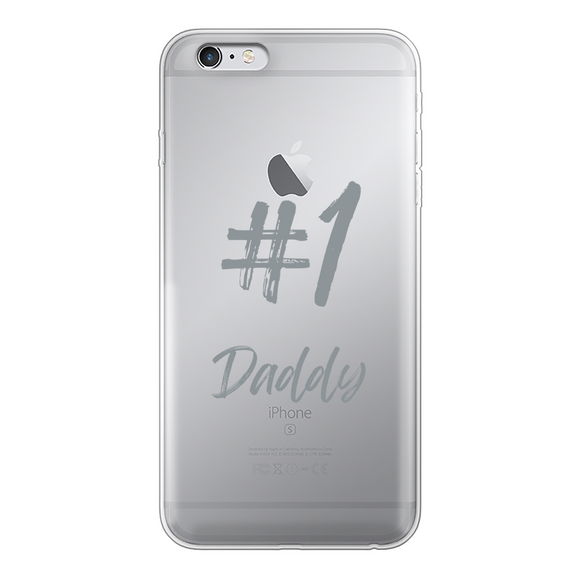 # 1 Daddy Printed Transparent Soft Phone Case: #1 Daddy