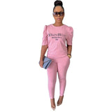 Ladies Fashionable Stretch Casual Two Piece suit.