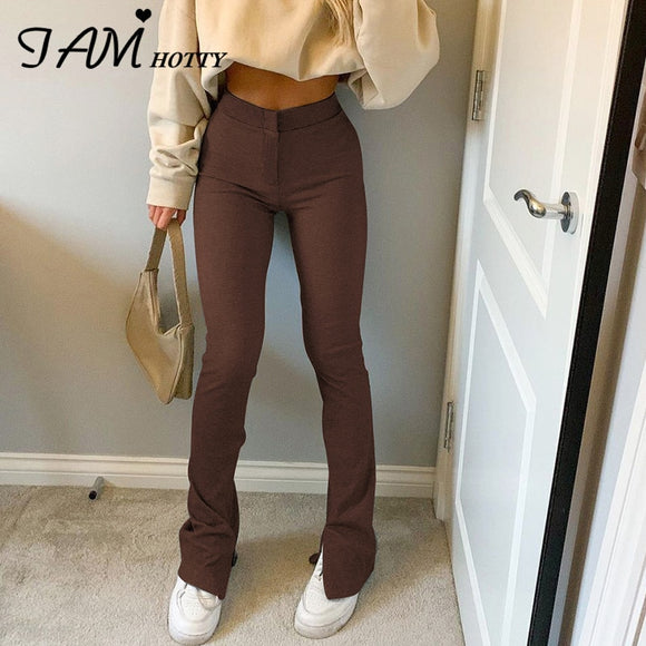 Women's Casual Skinny High Waist Stretchy Sports Sweatpants Flared Leggings