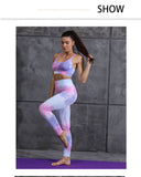 Tie Dye Seamless Yoga / Fitness Bra & Leggings Set