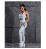 Tie Dye Seamless Yoga / Fitness Bra & Leggings Set