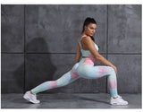 Tie Dye Seamless Yoga / Fitness Bra & Leggings Set