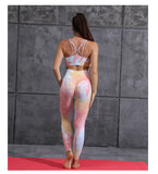 Tie Dye Seamless Yoga / Fitness Bra & Leggings Set