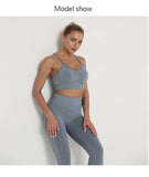 Women's Seamless Yoga / Fitness High Waist Leggings + Bra Top