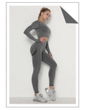 Seamless Yoga / Fitness Long Sleeve Crop Top & High Waist Leggings