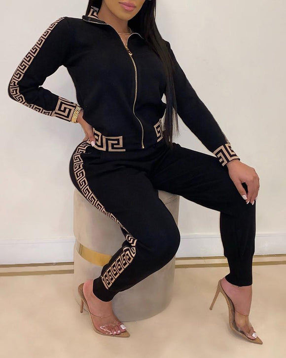 Women's Elegant Two-Piece Track Suit set