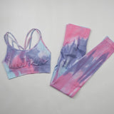 Tie Dye Seamless Yoga / Fitness Bra & Leggings Set