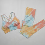 Tie Dye Seamless Yoga / Fitness Bra & Leggings Set