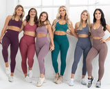 Women's 2 Piece Set - Leggings + Elastic Sports Bra